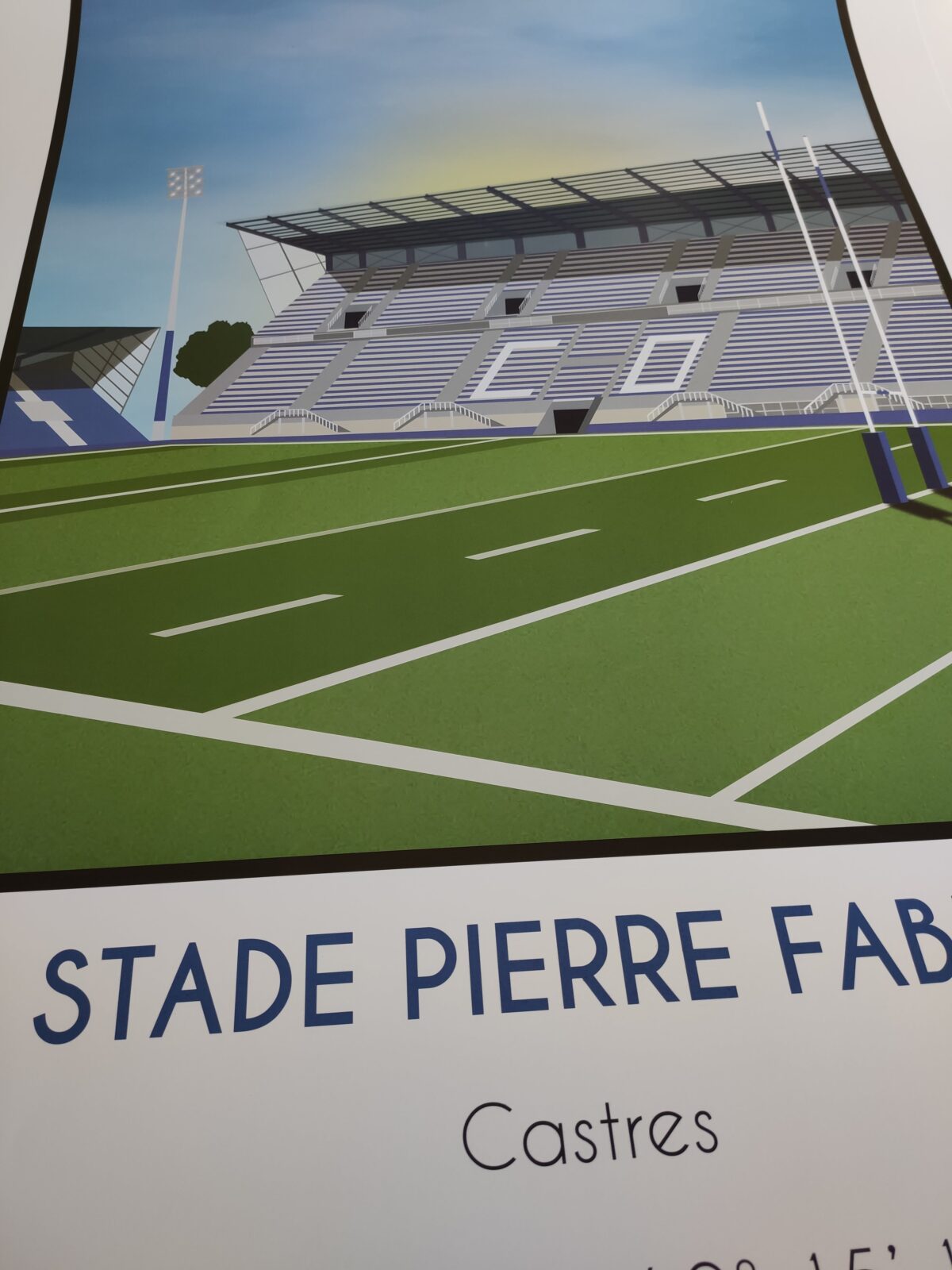 stade pierre Fabre affiche déco rugby