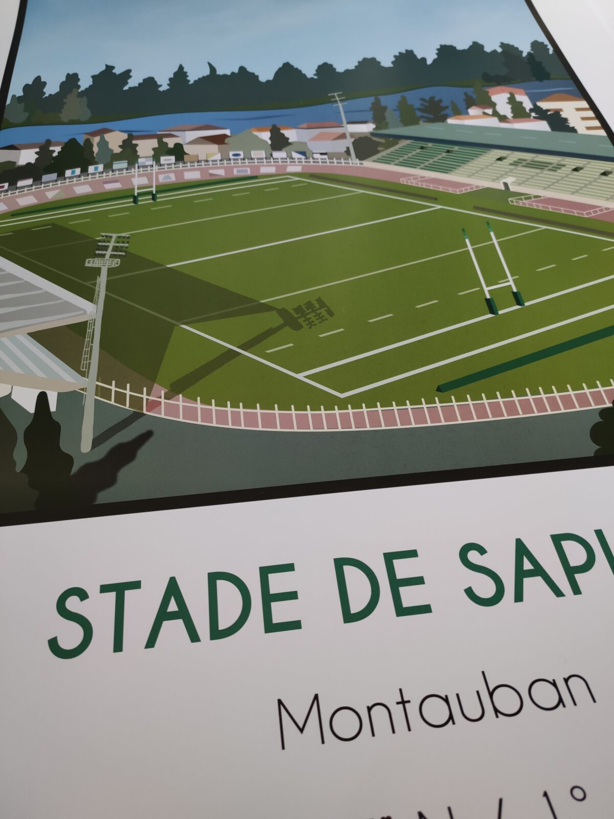 affiche déco Montauban pour fans de rugby