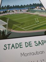 affiche déco Montauban pour fans de rugby