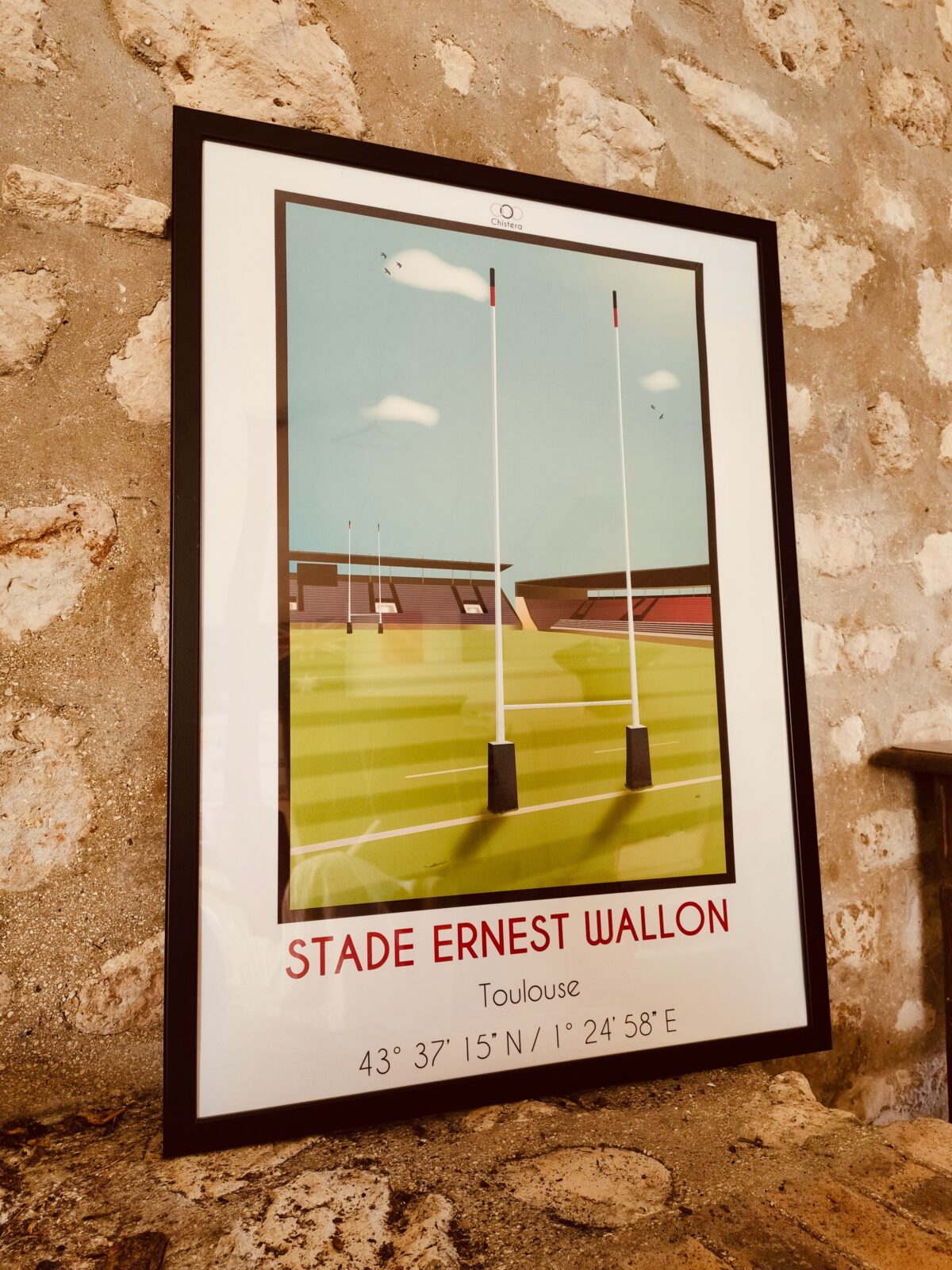 affiche déco Toulouse fan rugby stade toulousain