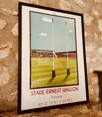 affiche déco Toulouse fan rugby stade toulousain