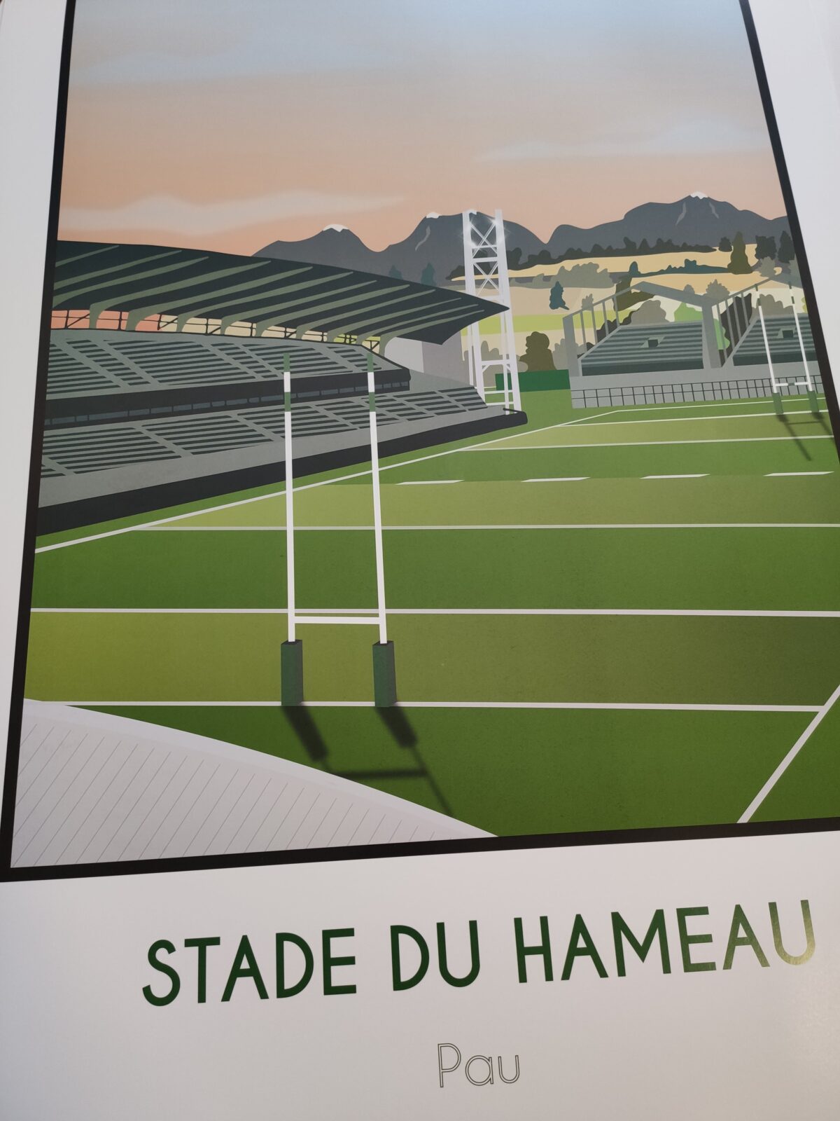 Affiche déco rugby Pau