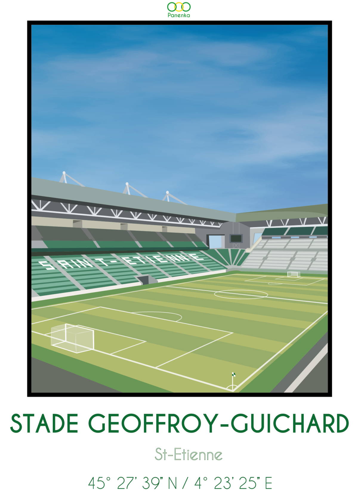 affiche déco poster stade Geoffroy Guichard