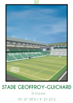 affiche déco poster stade Geoffroy Guichard