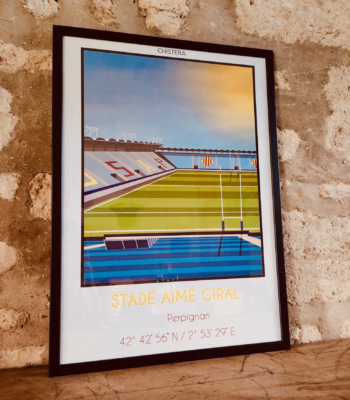 stade affiche déco Perpignan