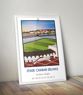 affiche déco UBB Chaban Delmas rugby fans