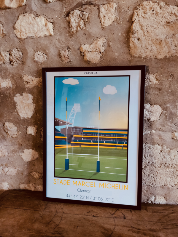 stade marcel Michelin affiche déco Clermont