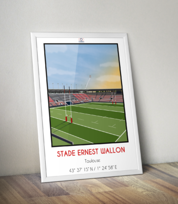 poster Ernest Wallon rugby fan