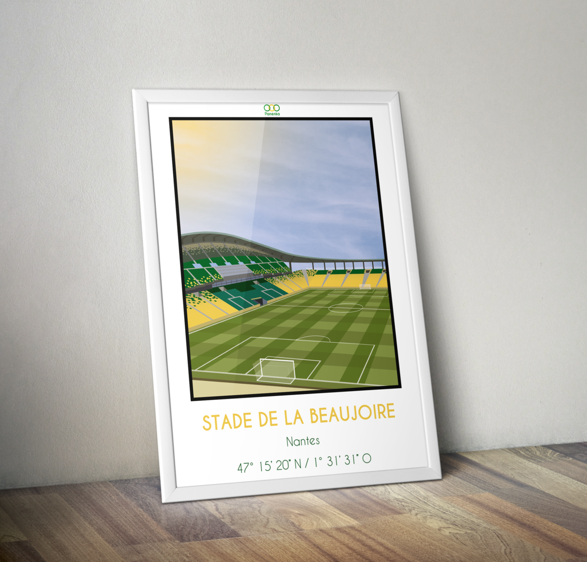 affiche déco Nantes stade de la beaujoire