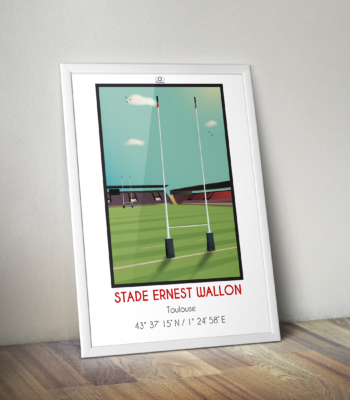 affiche déco rugby stade toulousain