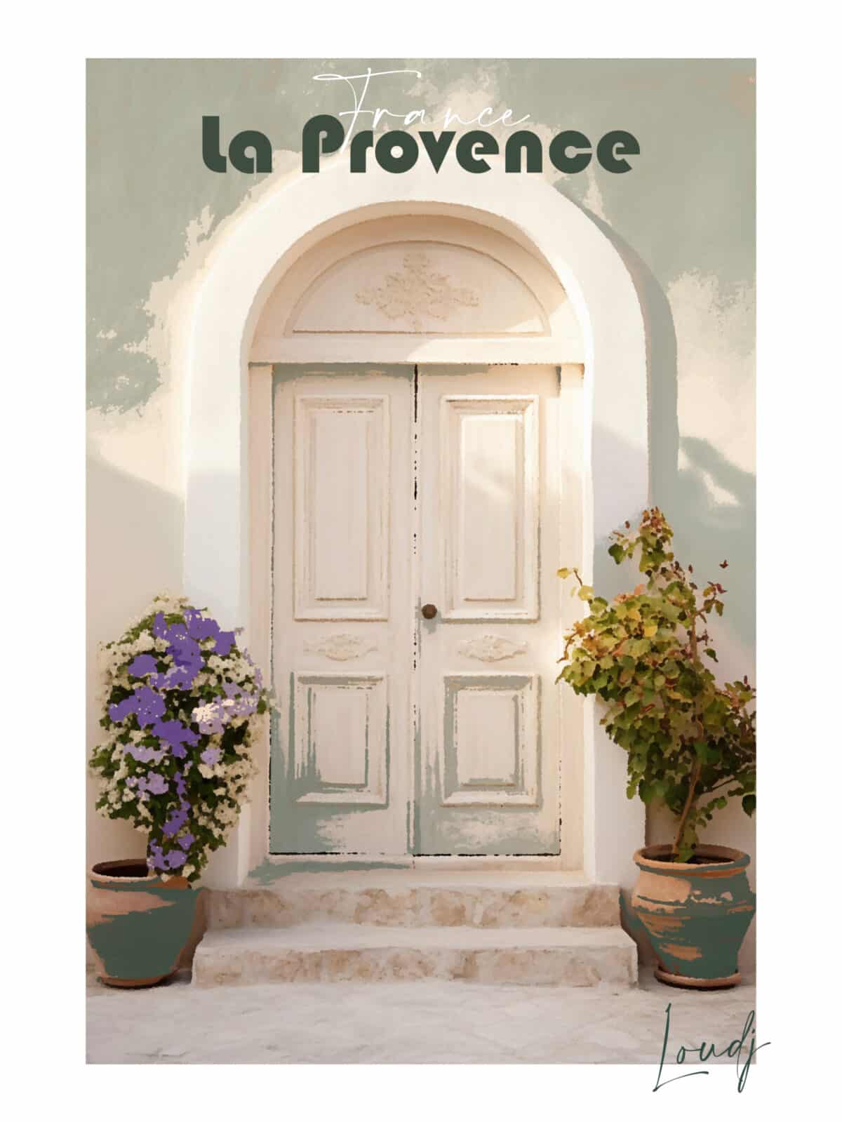 Affiche Provence Porte Ancienne Aix en Provence provençale