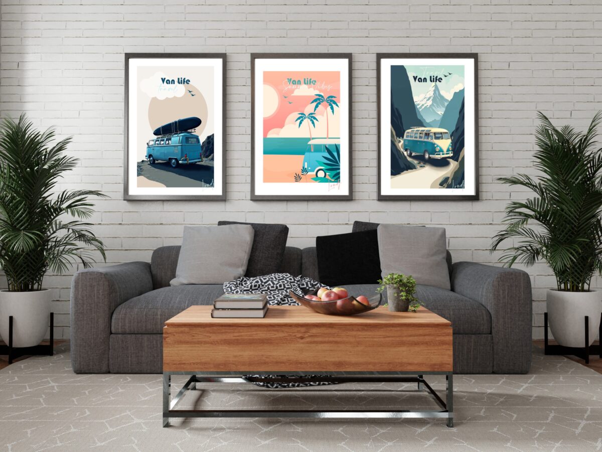 Affiches Van Voyage Travel Décoration