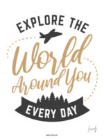 Affiche Aventure World around You - Voyage évasion travel