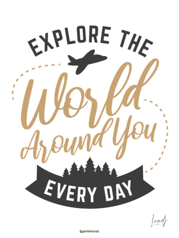 Affiche Aventure World around You - Voyage évasion travel