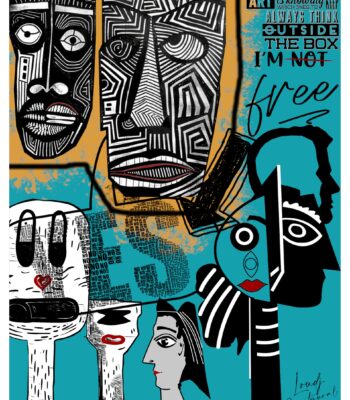 Affiche Graffiti "Visages Abstraits" Street Art
