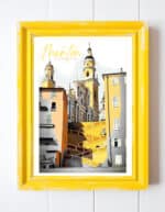 Affiche Menton Vieille Ville Basilique Saint Michel Archange