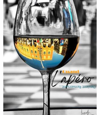 Affiche Apéro Renversant Place Massena Nice Verre de vin