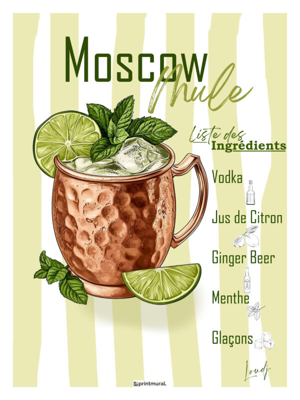 Affiche Cocktail Moscow Mule