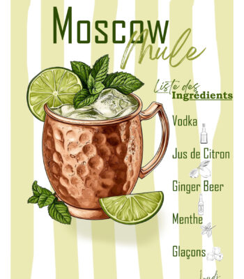 Affiche Cocktail Moscow Mule