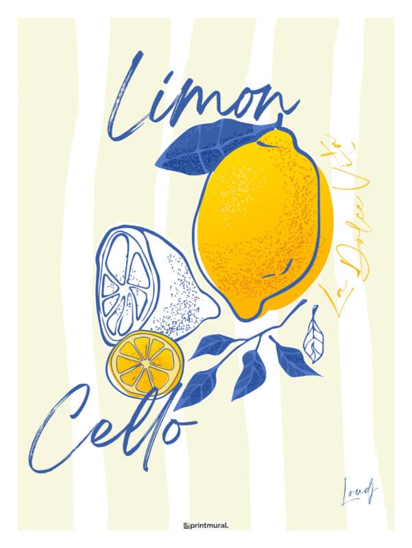 Affiche Limoncello - Citron - Dolce Vita - Limon Cello