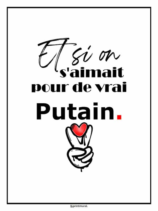 Affiche Et si on s'aimait pour de vrai putain